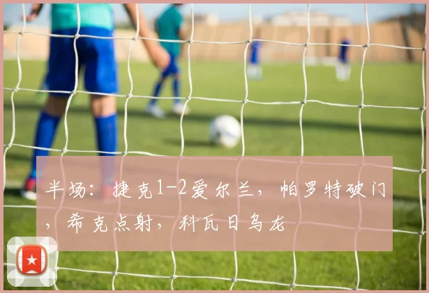 半场：捷克1-2爱尔兰，帕罗特破门，希克点射，科瓦日乌龙